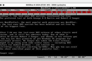 wordstar 7 on macos
