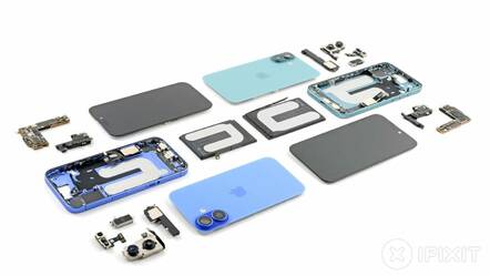 iPhone 16 teardown (pic: iFixit)