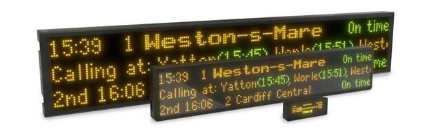 Three platform departure boards (pic: UK Departure Boards)