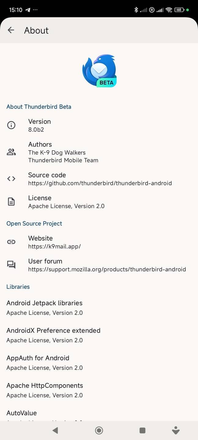 Thunderbird for Android in spite of everything reaches beta