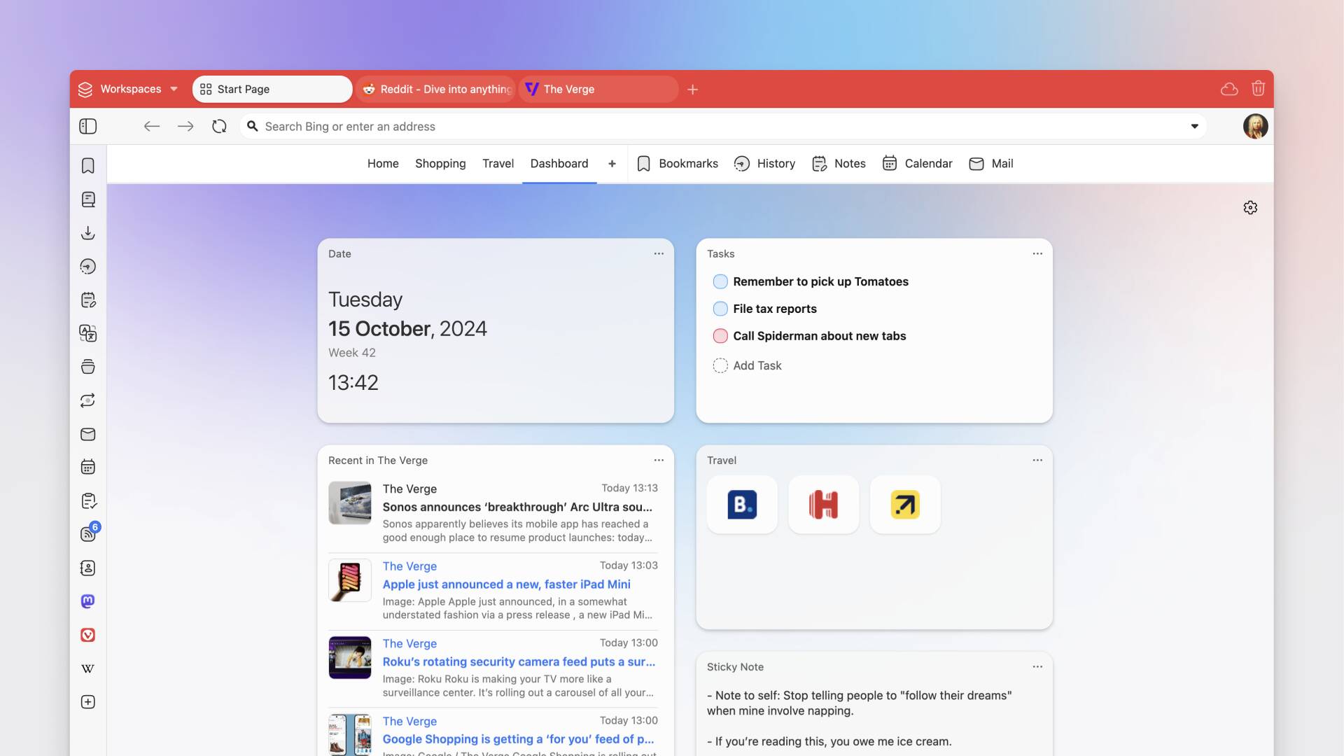 Vivaldi gives its browser a buffing, adds a dashboard