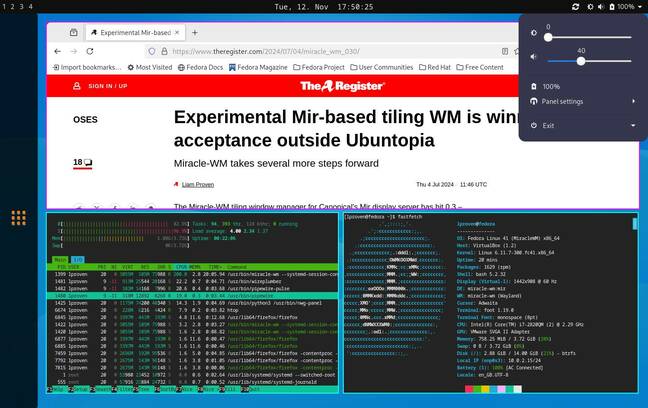 Is it a miracle? Fedora 41 offers a tiling spin based on Canonical's Mir display server.