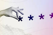 Illustration of someone plucking at some passwords