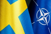 Swedish and NATO flags