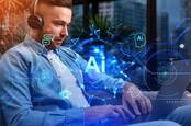 Someone using an AI-powered PC
