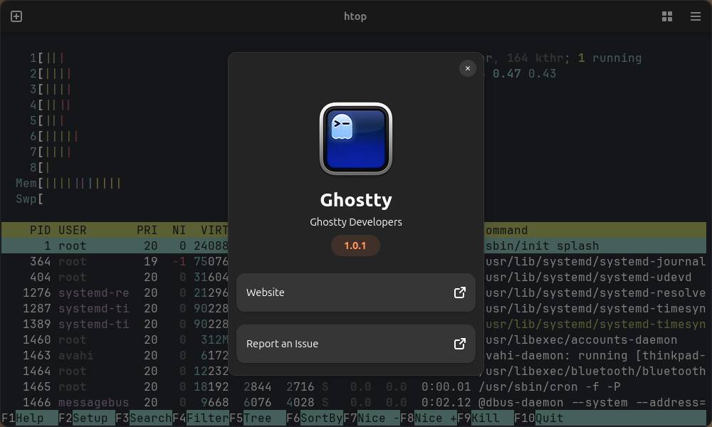 Just when you thought terminal emulators couldn't get any better, Ghostty ships