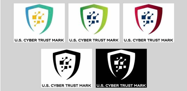 Image of different versions of the US Cyber Trust Mark