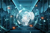 Abstract illustration of a global datacenter