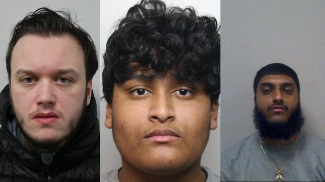 Left to right: Headshots of Callum Picari, Aza Siddeeque, and Vijayasidhurshan Vijayanathan - those charged in relation to OTP Agency. Images courtesy of the National Crime Agency