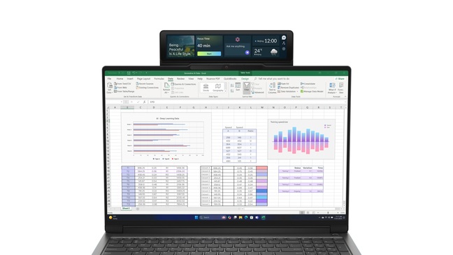 Lenovo Magic Bay Bar on laptop