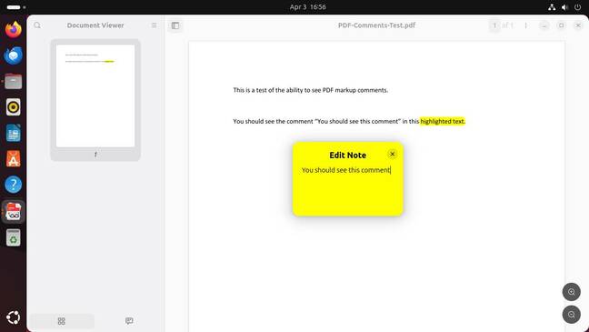 The new "Papers", called Document Viewer in the launcher, can handle PDF comments. The new "Papers", called Document Viewer in the launcher, can handle PDF comments.