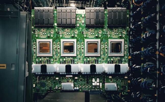 A look at Google's TPU-v7 with four chips per board