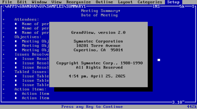 Outliners, the writer's friend. Symantec made its DOS one freeware long ago.