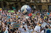 School Strike 4 Climate protest... among other things, data center power use criticized