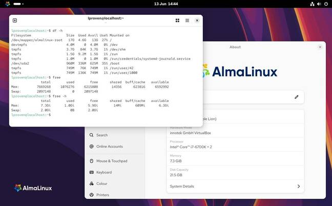 Unlike the other two, Alma Linux 10 runs happily on x86-64-v2 kit including VirtualBox 7.0 