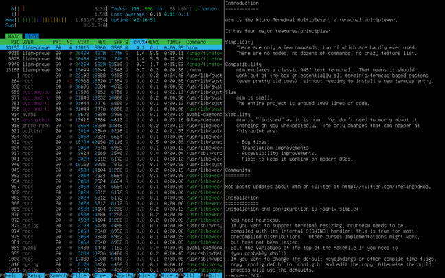 Mtm is micro by name and by nature, but it does the job – if you compile it yourself.