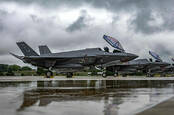 Pictured: United States Air Force F-35A Lightning II jets arrived at RAF Marham on 03 September 2024, along with airfield support equipment, for the start of Exercise AGILE SHIELD. 