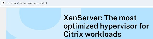 Screenshot of citrix.com/platform/xenserver.html July 10 2025