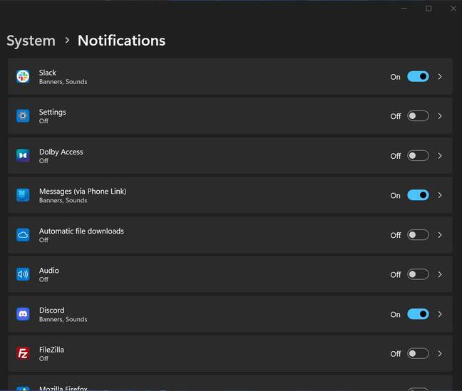 Disable unnecessary notifications