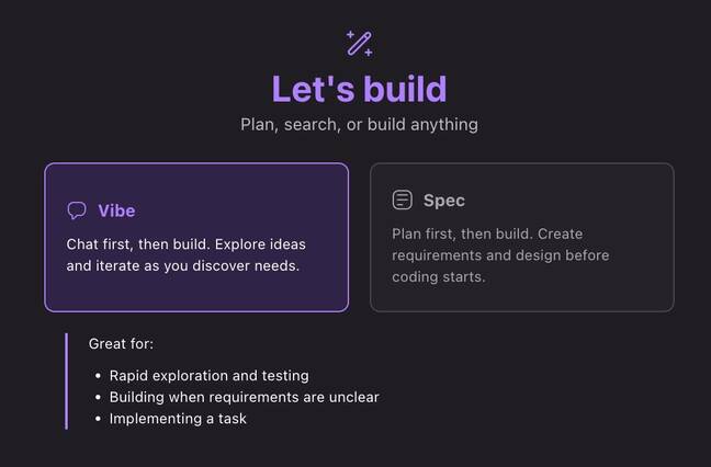 The welcome screen for the AWS Kiro AI editor