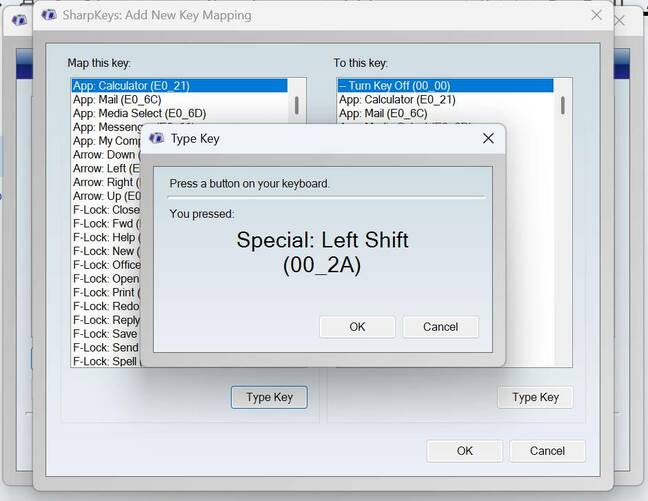 SharpKeys enter key SharpKeys enter key