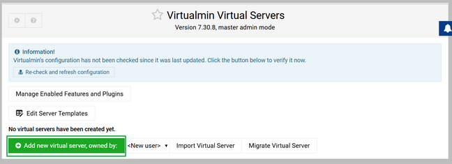 click add new virtual server