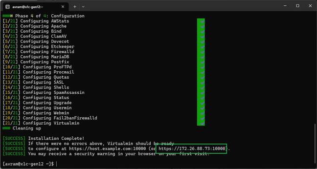 installing Virtualmin