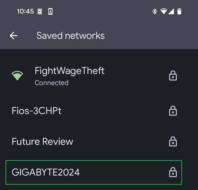Tap the network name you want to select