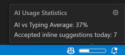 AI statistics are now built into VS Code, in prevew