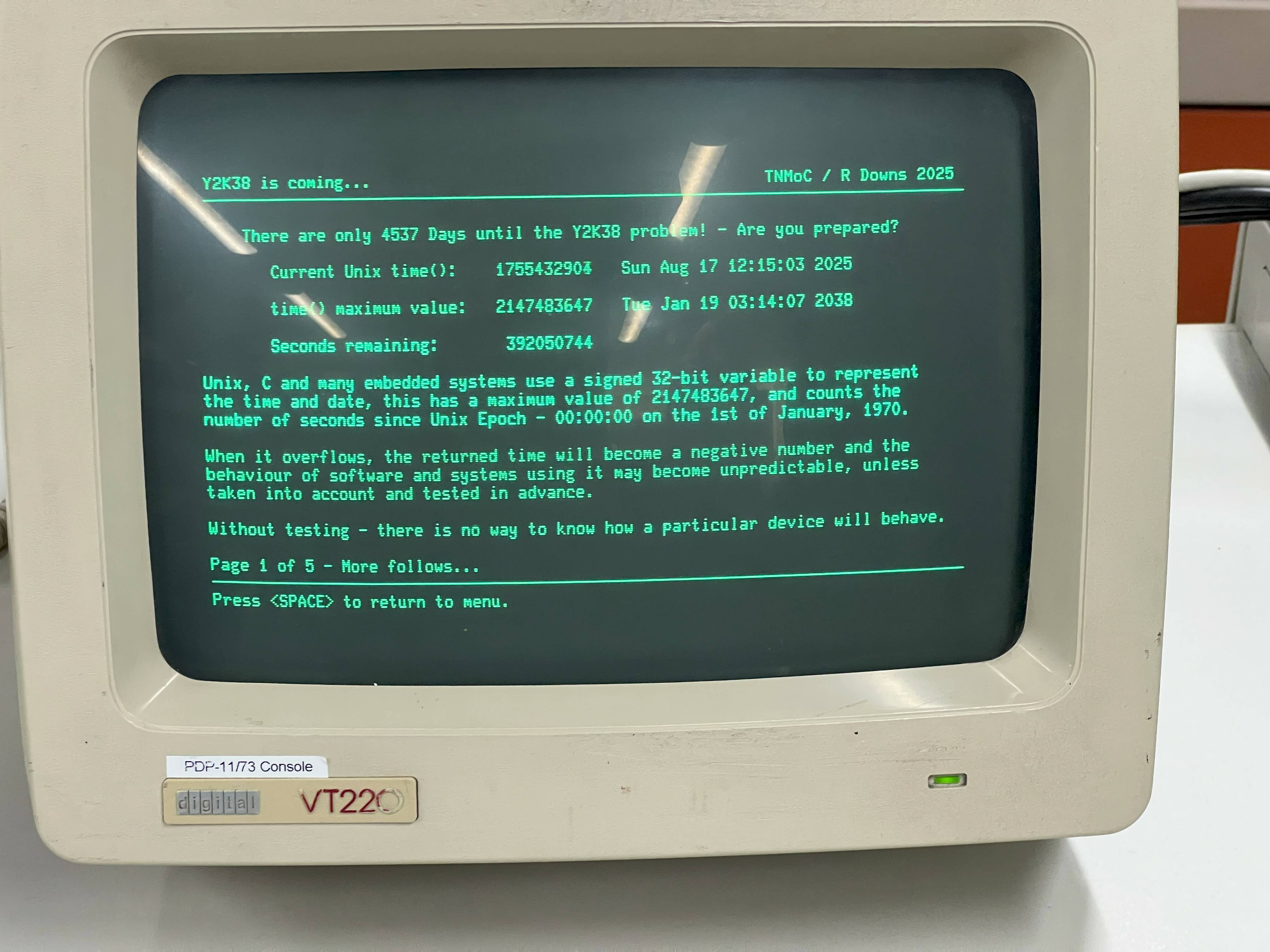 The Unix Epochalypse might be sooner than you think