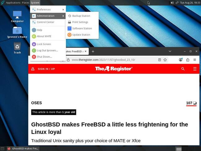 GhostBSD 25.02 adds 'Gershwin' desktop for a Mac-like twist