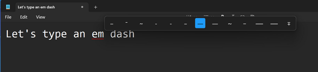 Quick Accent feature in action