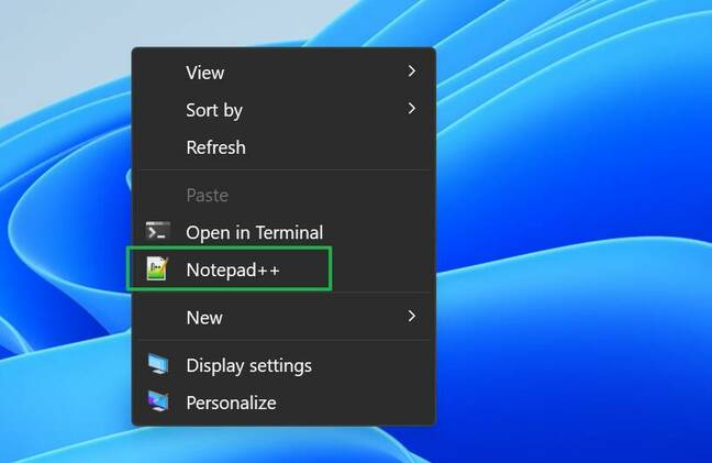 Your program is now on the (classic) context menu