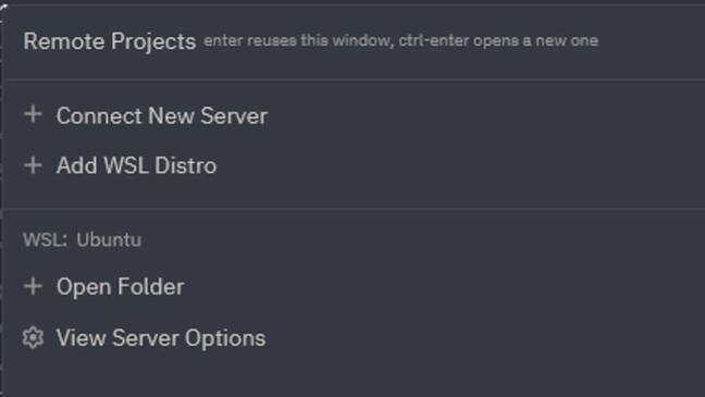Connecting Zed to a WSL distro or remote server