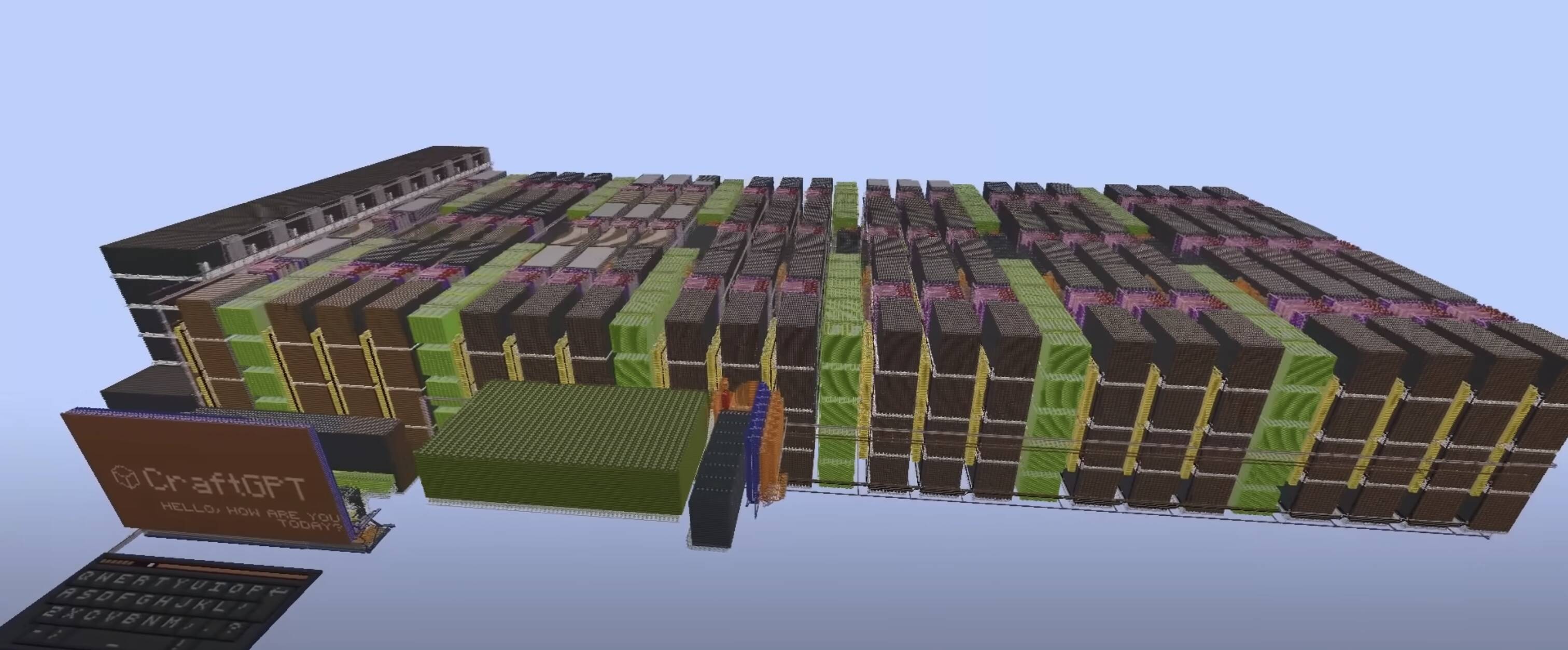 YouTuber builds working AI chatbot in Minecraft