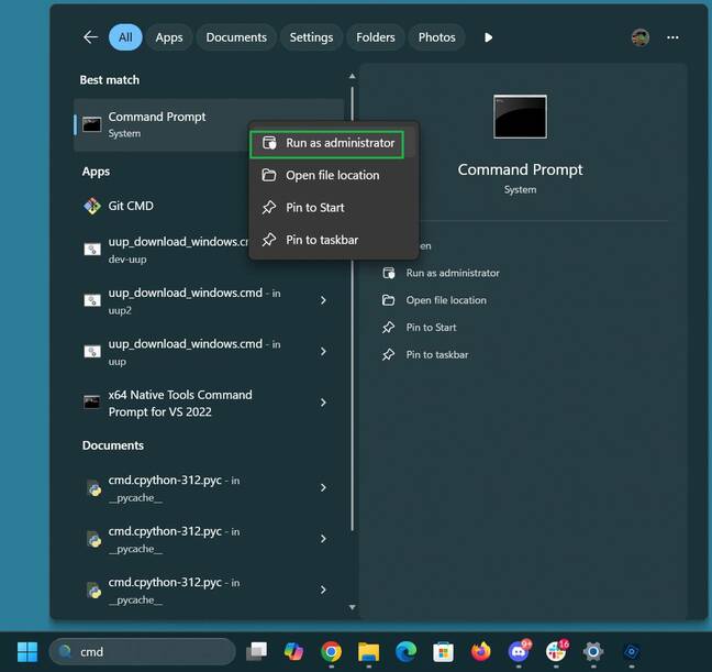 Run and Folder Options in dark mode - Click to enlarge