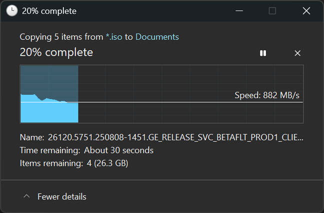 File progress bar in dark mode