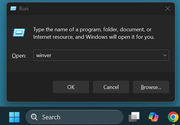 Invoke winver to see your Windows build number Invoke winver to see your Windows build number