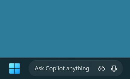 Ask Copilot anything box Ask Copilot anything box