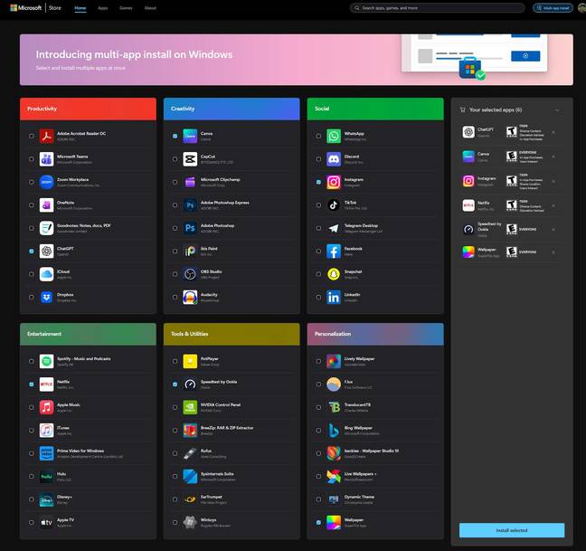 Gorge on Microsoft Store apps with 16-at-once installer