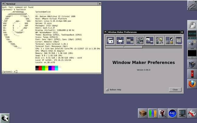 Window Maker Live 13.2 brings 32-bit life to Debian 13