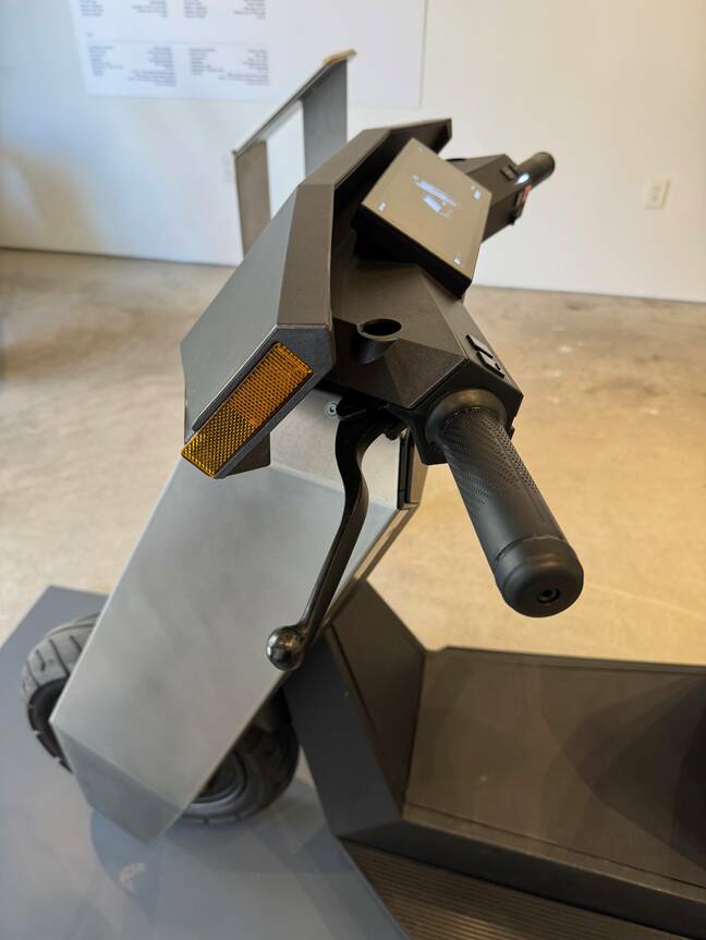 Image of the Infinite Machine P1's steering column