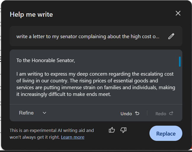 Help me write dialog box Help me write dialog box