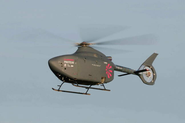 The Proteus autonomous full-size helicopter.