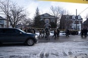 Law enforcement agents in Minneapolis after ICE agent shot Renee Good