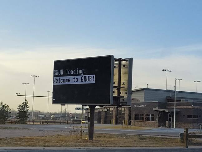 When a billboard survives the wind, but not the boot