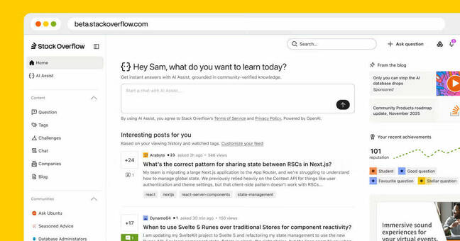 Redizajn Stack Overflow beta sajta, koji se sada povlači