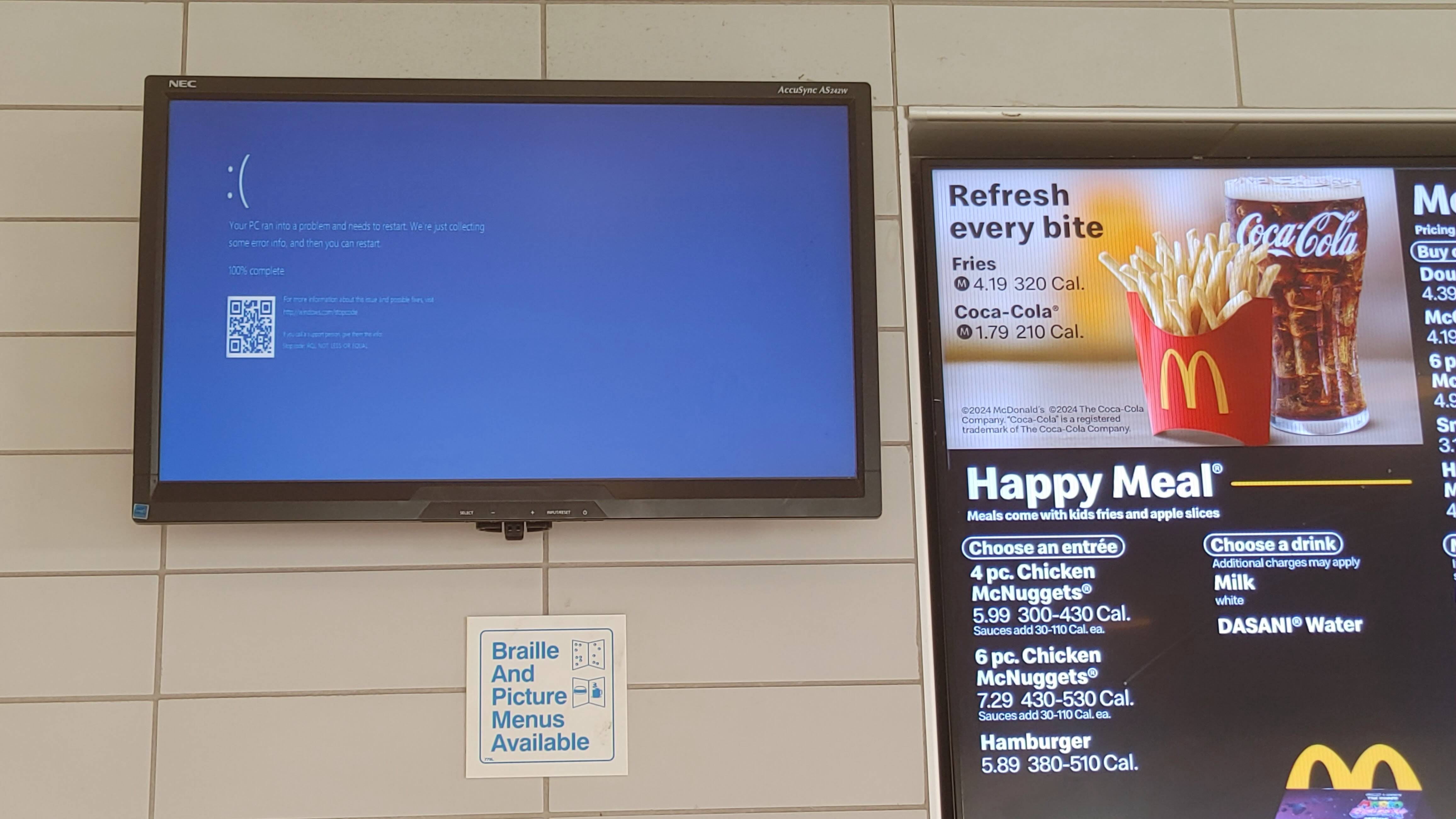 Windows takes a crash dump after one McDonald's too many