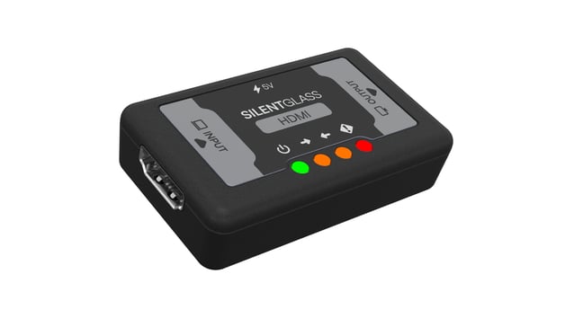 NCSC's SilentGlass HDMI device. Image courtesy of the NCSC.