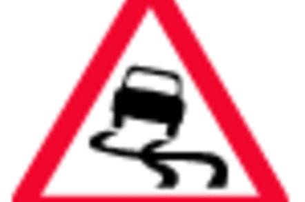 Warning: slippery road